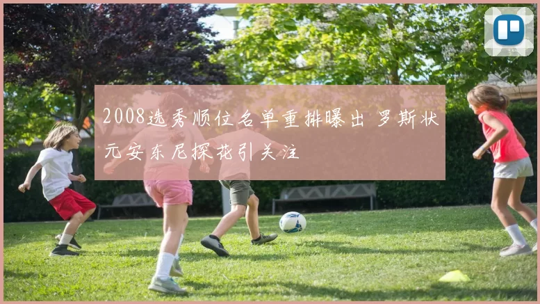 2008选秀顺位名单重排曝出 罗斯状元安东尼探花引关注